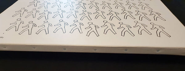 À contresens - Peinture acrylique sur toile de lin - 54x65 - 230629