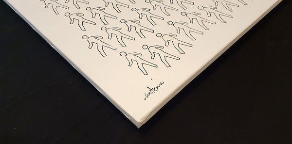 À contresens - Peinture acrylique sur toile de lin - 54x65 - 230629