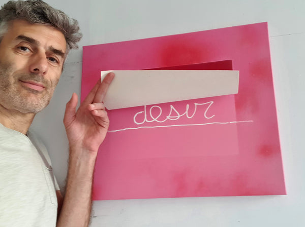 Désir - Peinture acrylique sur toile de lin - 55x46 cm - 220406