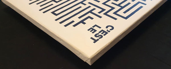 Ici c'est le là-bas d'ailleurs - Peinture acrylique sur toile de lin - 61x38 cm - 230608