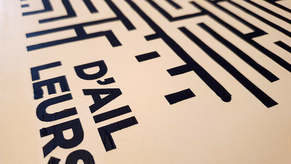 Ici c'est le là-bas d'ailleurs - Peinture acrylique sur toile de lin - 61x38 cm - 230608