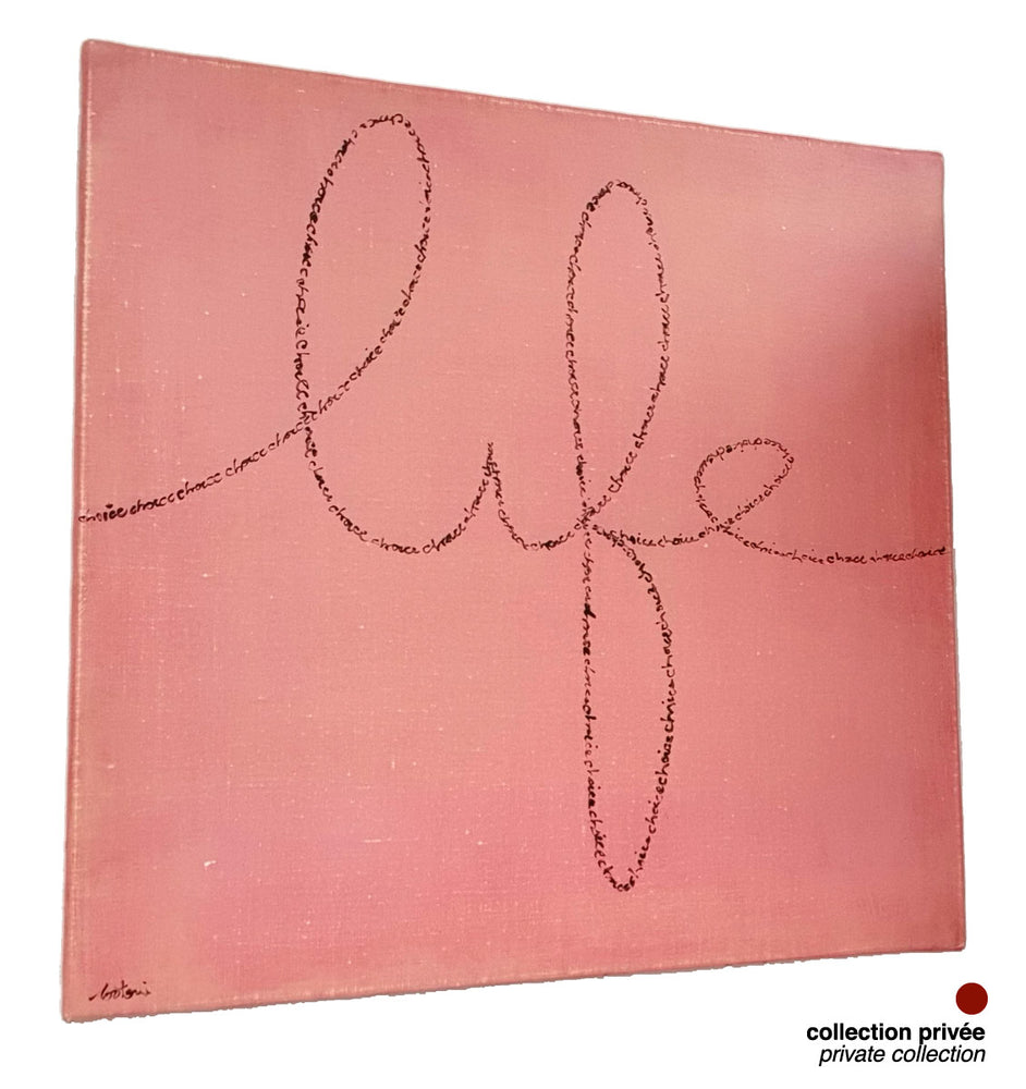 LIfe is a succession of choices - Peinture acrylique sur toile de lin - 40x40 cm - 220630