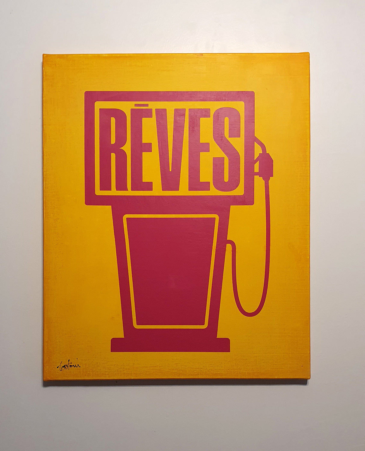 Rêves - Peinture acrylique sur toile de lin - 50x61 cm - 230517