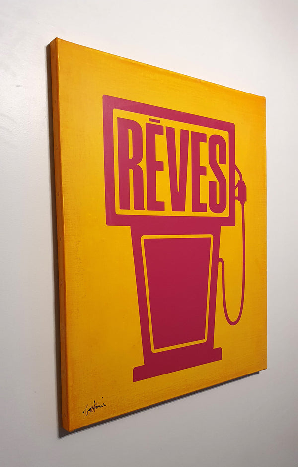 Rêves - Peinture acrylique sur toile de lin - 50x61 cm - 230517