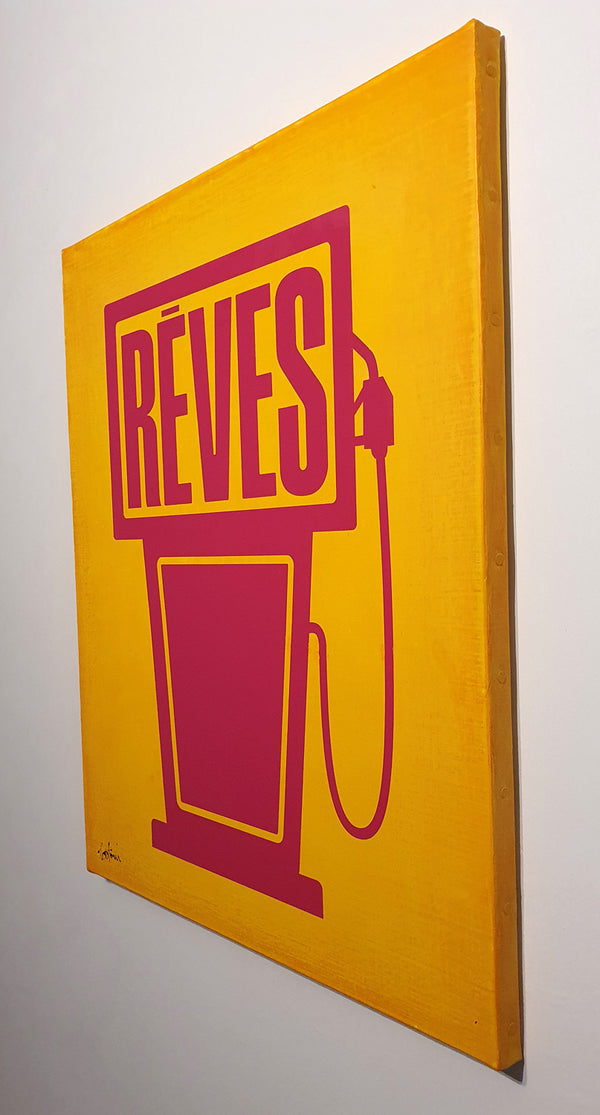 Rêves - Peinture acrylique sur toile de lin - 50x61 cm - 230517