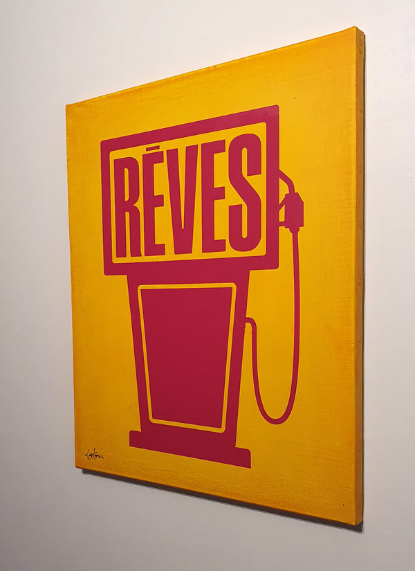 Rêves - Peinture acrylique sur toile de lin - 50x61 cm - 230517