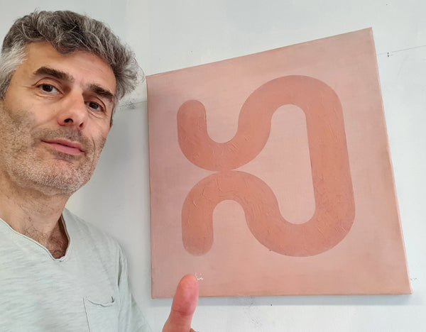 Un nu - Peinture acrylique sur toile coton - 40x40 cm - 211130