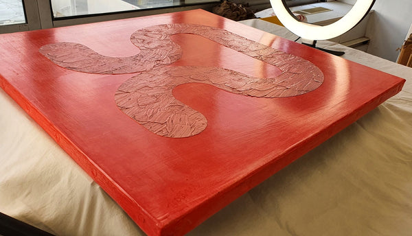 Un nu - Peinture acrylique sur toile de lin - 50x50 cm - 220228