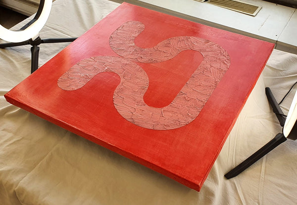 Un nu - Peinture acrylique sur toile de lin - 50x50 cm - 220228