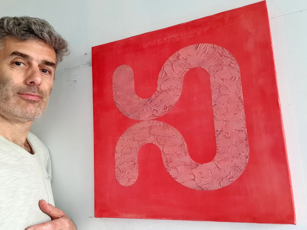 Un nu - Peinture acrylique sur toile de lin - 50x50 cm - 220228