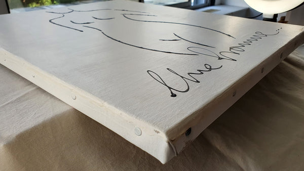 Une homme - Peinture acrylique sur toile de lin - 38x46 cm - 220228