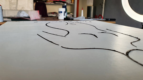 Une homme - Peinture acrylique sur toile de lin - 38x46 cm - 220228