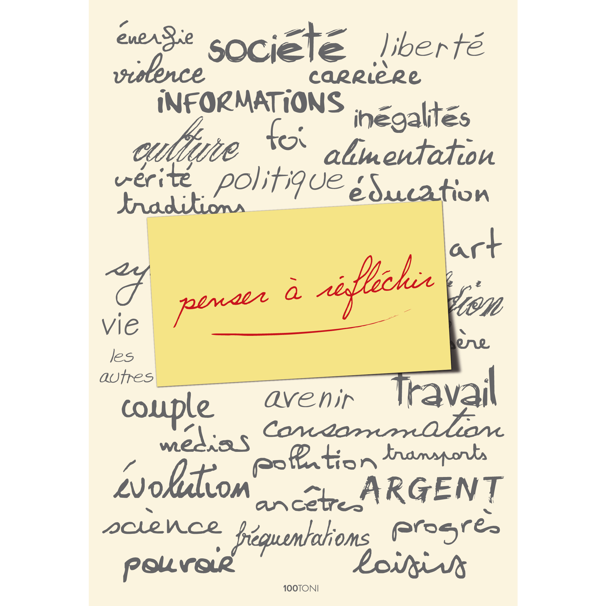 Penser à réfléchir (affichette)
