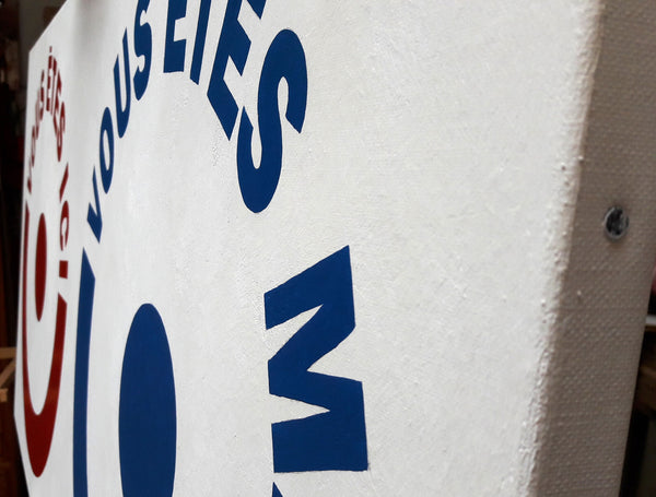 Vous êtes ici vous êtes maintenant - Acrylique sur toile de lin - 120 x 60 cm - 180130