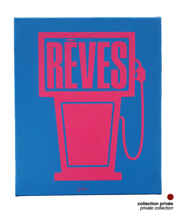 Reves - Peinture acrylique sur toile de lin - 38x46 cm - 220406