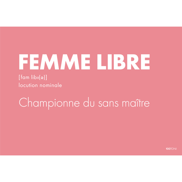 Femme libre (carte postale affichette)