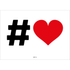 Hashtag love (carte postale affichette)